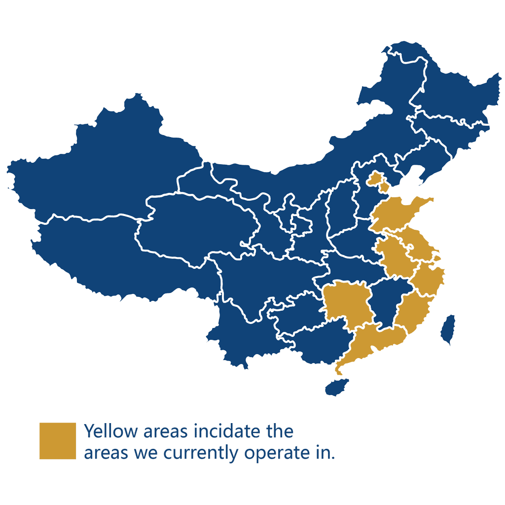 PRD Group has operated in these Chinese provinces